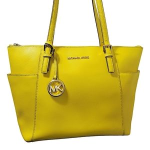 Yellow Michael Kors Tote Shoulder Bag